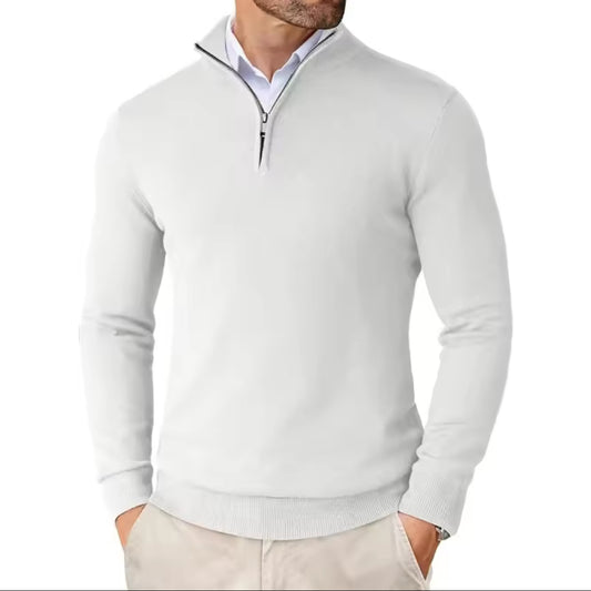WOOL QUARTER ZIP SWEATER