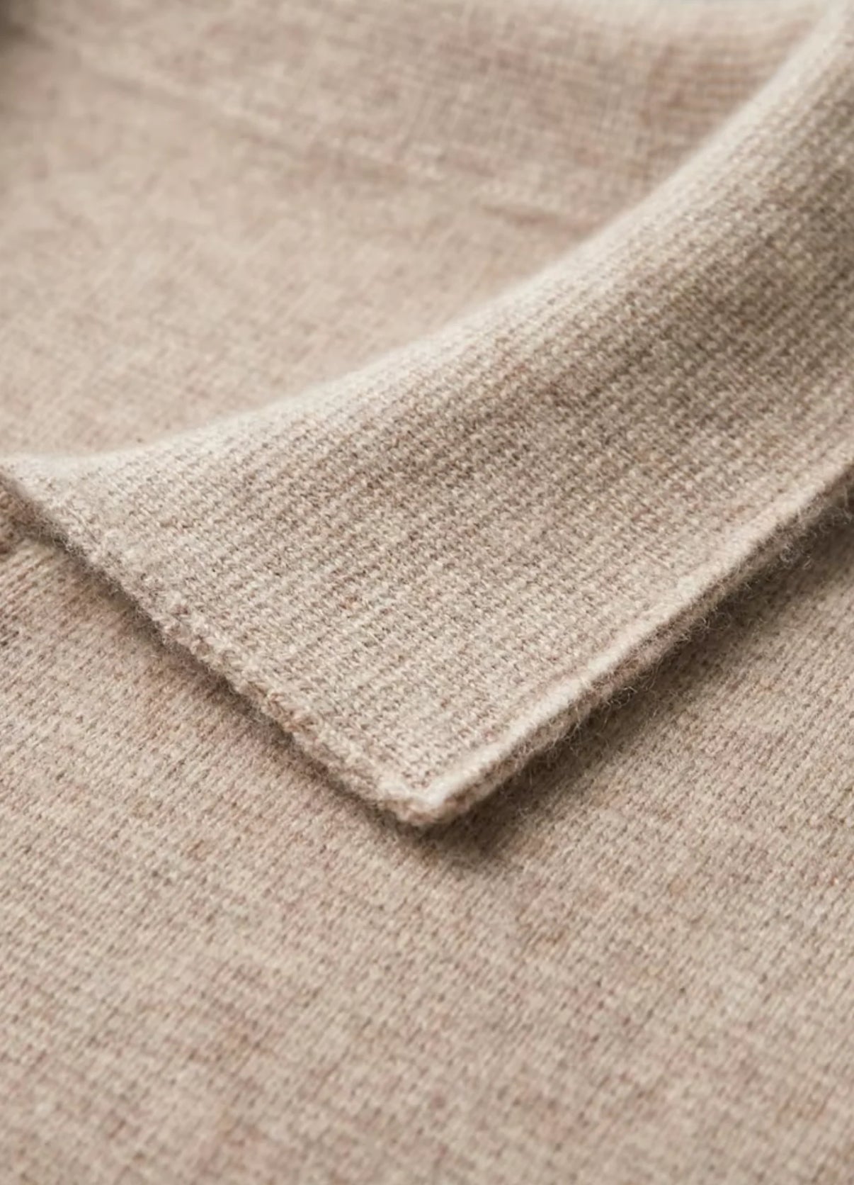 EXTRA-FINE MERINO WOOL ZIP POLO CARDIGAN